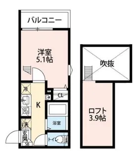 グランディア西新井【2階】の間取り