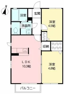 鹿児島県鹿児島市吉野町【マンション】の間取り