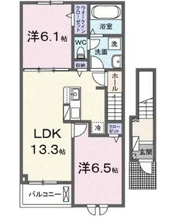 フレシール川東【2階】の間取り