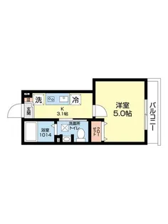 プルメリア麦田町【2階】の間取り