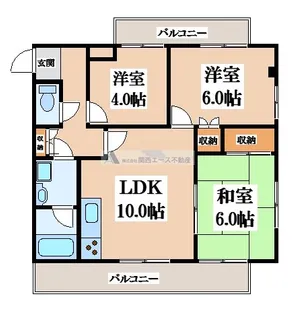 シンフォニーレジデンス石切【3階】の間取り