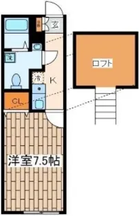 カトルセゾン調布【2階】の間取り