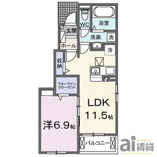 東京都小平市大沼町1【アパート】の間取り