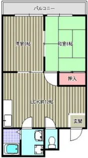 2LDKの間取り画像