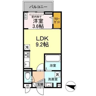 福島県郡山市赤木町【アパート】の間取り