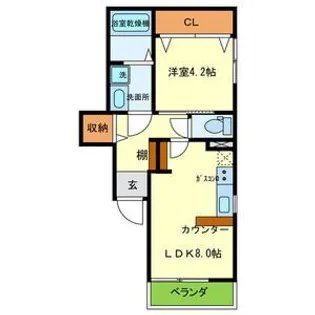 ル・デセール堺【2階】の間取り
