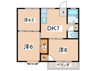 スト-クシャトル【1階】の間取り