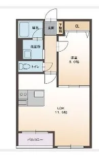 ハートフル可児【3階】の間取り