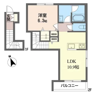 シャーメゾンどりこの【2階】の間取り