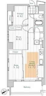 レスピール早稲田【4階】の間取り