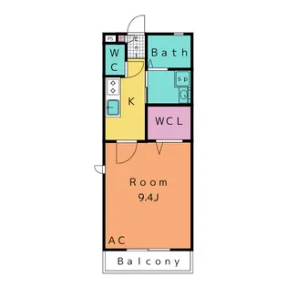 「NEW」 東栄ハイツII【2階】の間取り