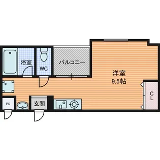 フレアコート北浜【6階】の間取り