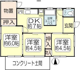 茨城県土浦市木田余【一戸建】の間取り