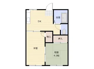 アルス極楽B棟【1階】の間取り