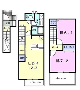 神奈川県川崎市麻生区岡上2【アパート】の間取り