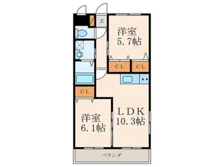 福岡県北九州市八幡西区幸神1【マンション】の間取り