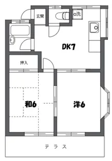 東京都調布市若葉町2【アパート】の間取り