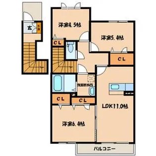 シャーメゾン畠田I【2階】の間取り