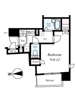 メインステージ日本橋箱崎II【2階】の間取り