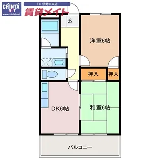 MOON RIVER B【2階】の間取り