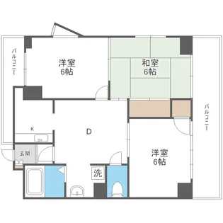 フローライト桜川【9階】の間取り