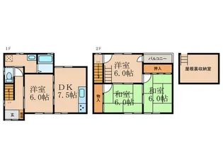京都府京都市山科区東野百拍子町【一戸建】の間取り