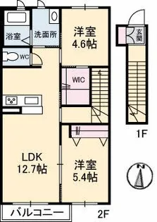 シャーメゾン・BB B棟【2階】の間取り