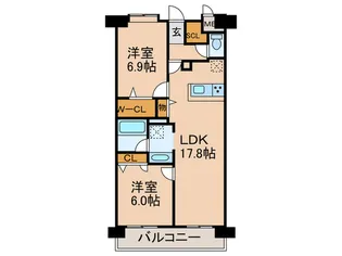 カーサ マリーナ モンテカルロ【1階】の間取り