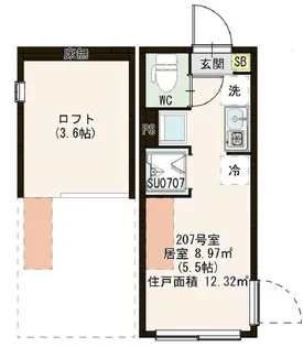 Oaks東武練馬【2階】の間取り