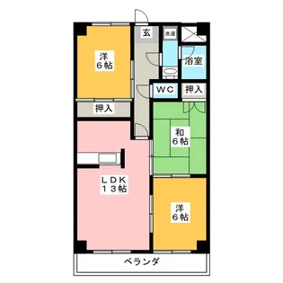 ラモール苗代【3階】の間取り
