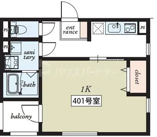 MAISON SA XVIII(メゾンエスエー エイティーン)【4階】の間取り