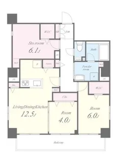 GARDEN COURT A 高島平【1階】の間取り