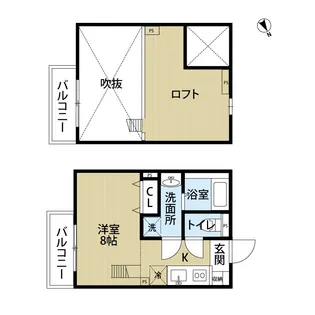 セジュール楠【2階】の間取り