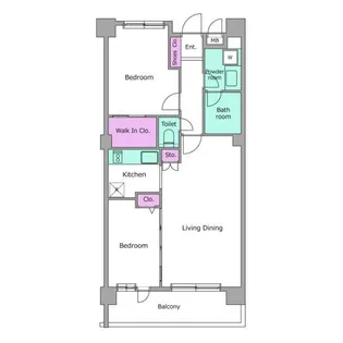 レジディア祐天寺【6階】の間取り