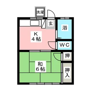 荻野ハイツ【2階】の間取り