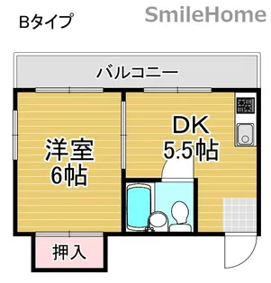 朋栄マンション【5階】の間取り