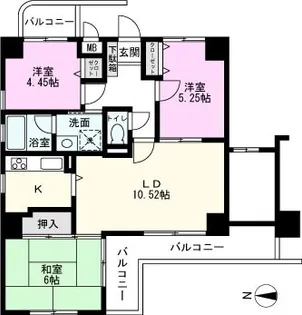 サンフォーレ松戸【4階】の間取り