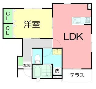 ハイツ湘南TWO【1階】の間取り