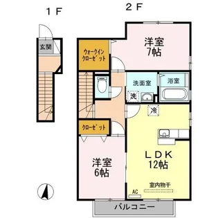 セジュールJIN II棟【2階】の間取り