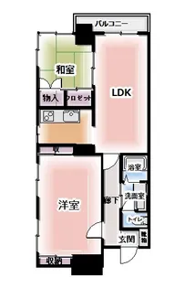 エリートインたいら【7階】の間取り