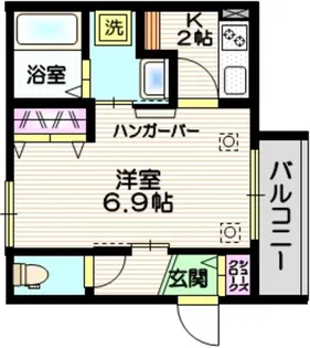 パーシモニア千早【2階】の間取り