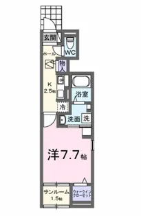 西条町寺家アパート A【1階】の間取り