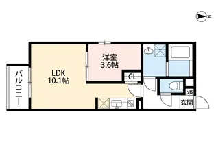 ランペドゥーザ【3階】の間取り