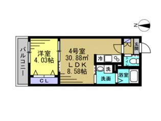 HFR蘇我A棟【1階】の間取り