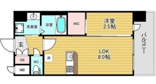 セレニテ南堀江エクラ【2階】の間取り