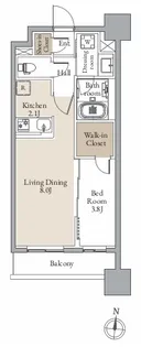 レジディア仙台北四番丁プレイス【10階】の間取り