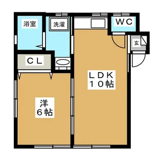 パレスブルースカイ【3階】の間取り