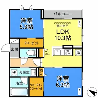 セイメイユール【2階】の間取り