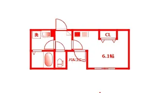 メゾンドノアール【1階】の間取り