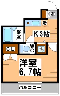 シエロアッズーロ【3階】の間取り